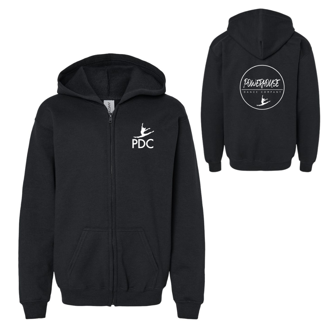 Cotton Fleece Full Zip Hoodie - Youth