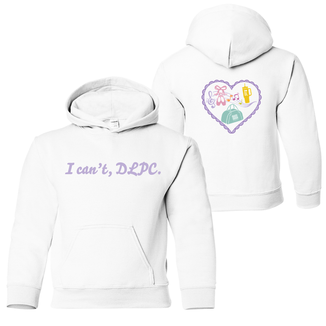 Cotton Fleece Hoodie - DLPC - I Can't - Youth