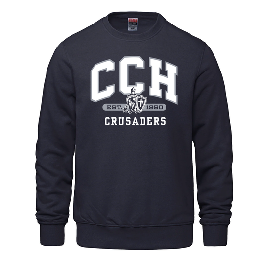 Cotton Crewneck - Sewn/Embroidered Logo