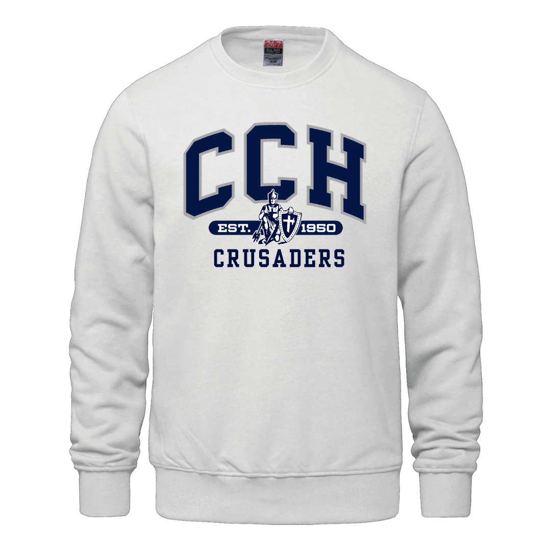 Cotton Crewneck - Sewn/Embroidered Logo