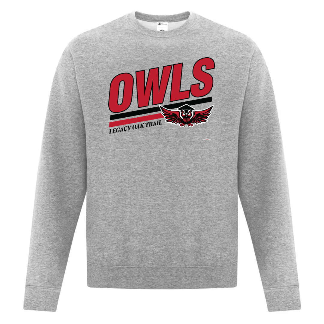 Cotton Crewneck - Owls Logo - Youth