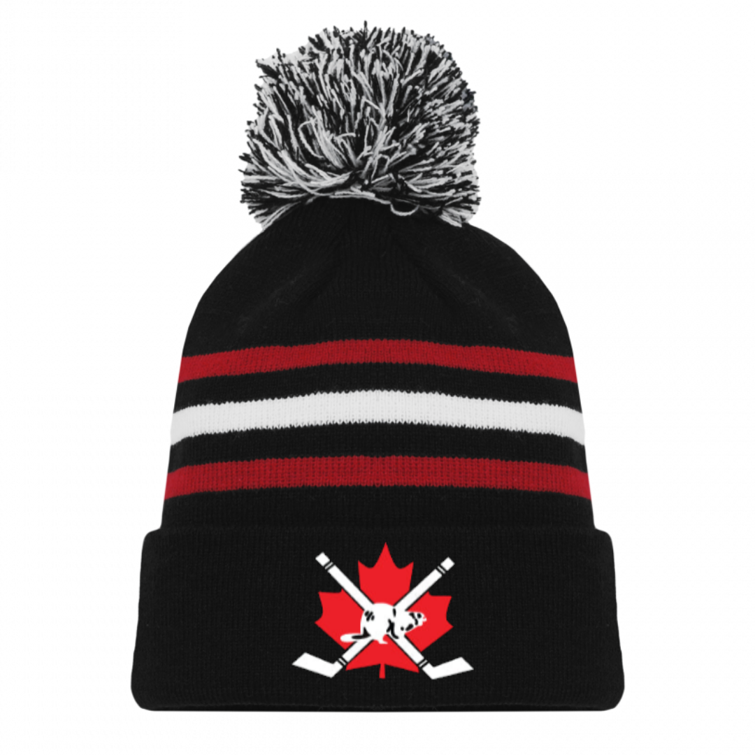 Striped Pom Toque