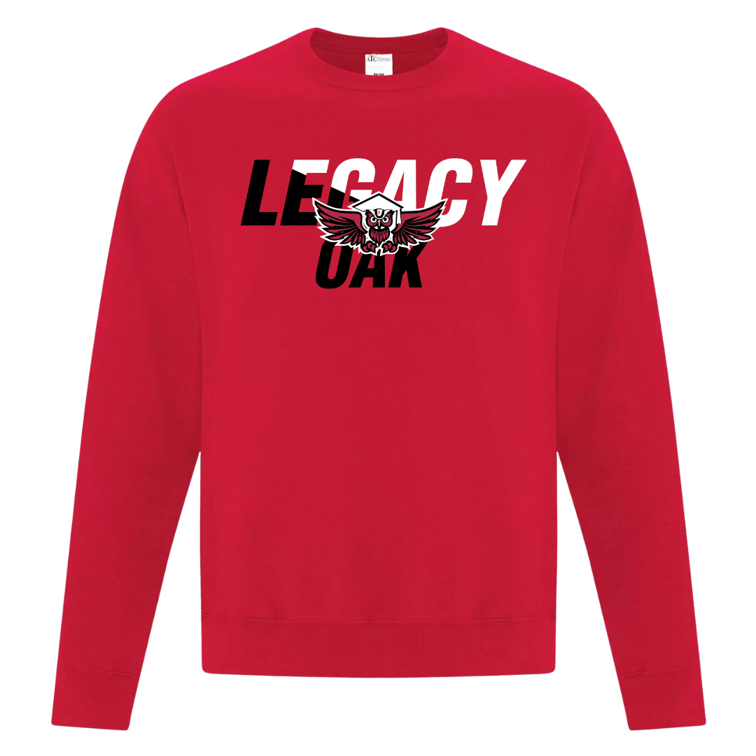 Cotton Crewneck - Legacy Oak Logo - Youth