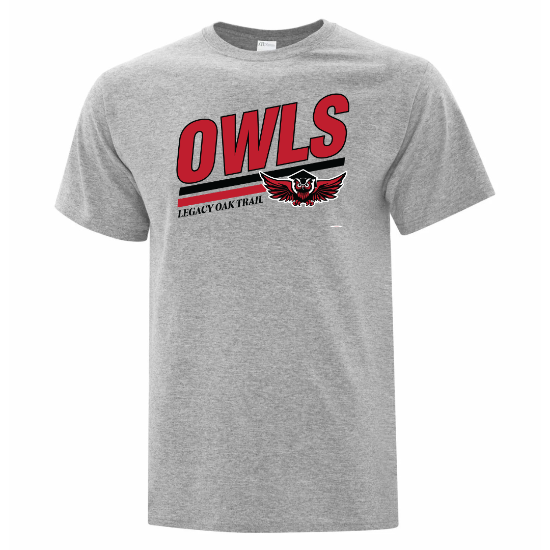 Cotton Tee - Owls Logo - Youth