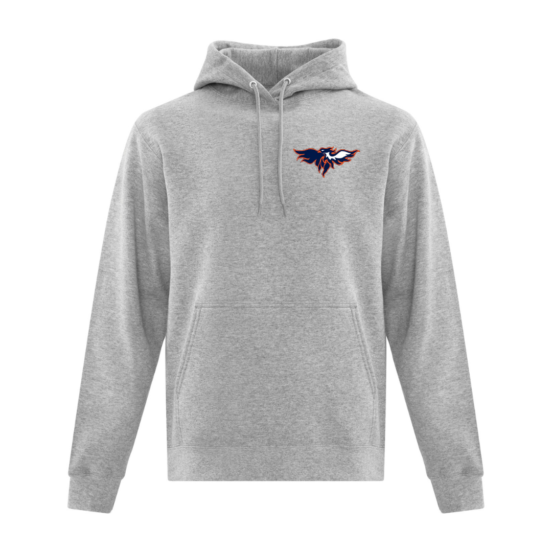 Cotton Fleece Hoodie - Embroidered Chest