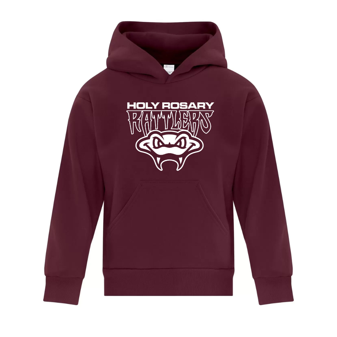 Cotton Hoodie - 1 Colour Print - Youth