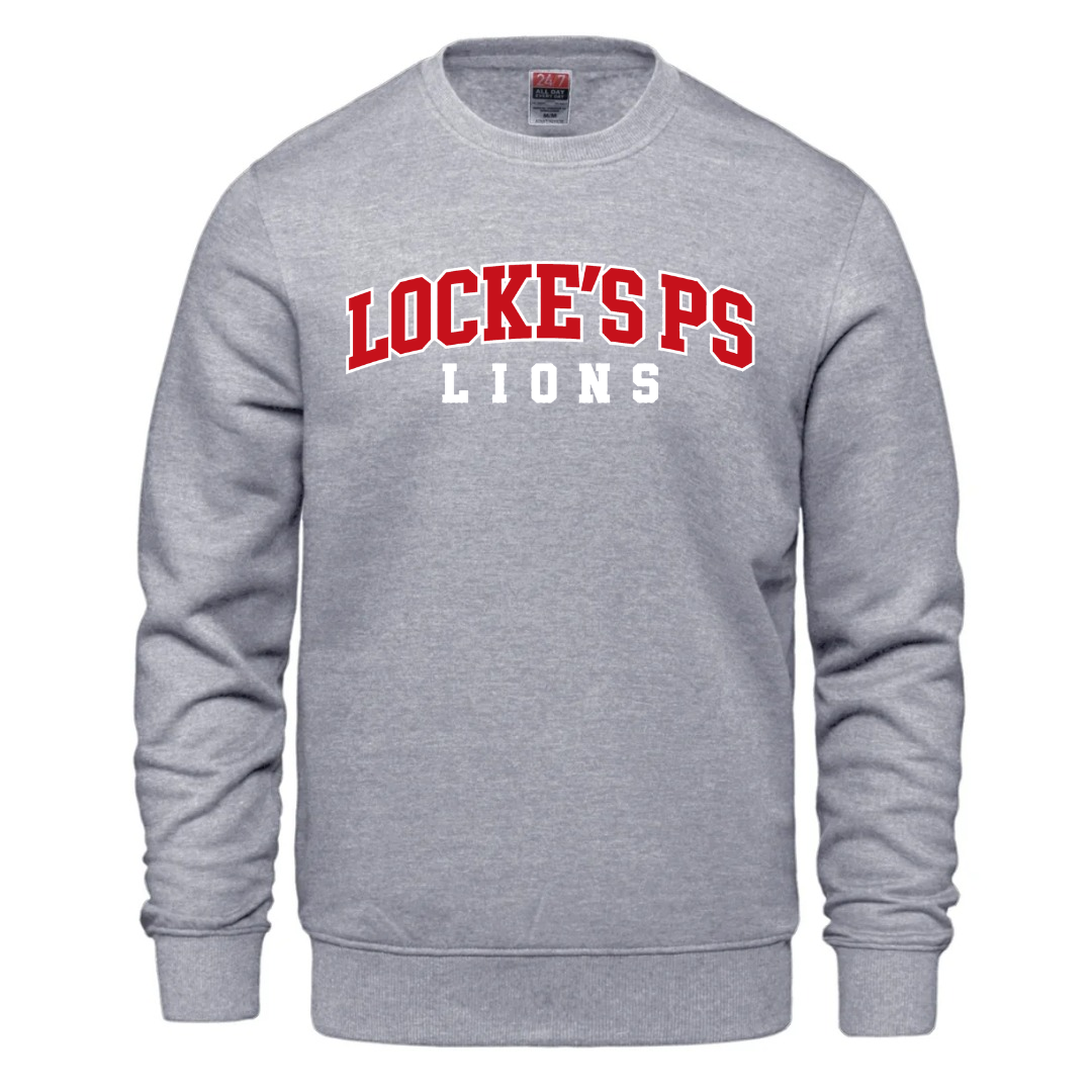 Fleece Crewneck - Sewn/Embroidered Text