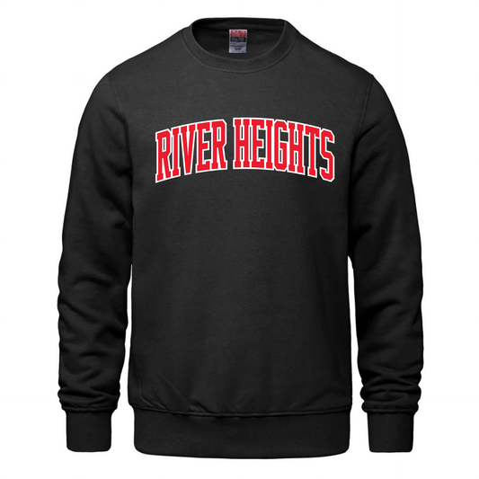 Cotton Fleece Crewneck - Sewn Text