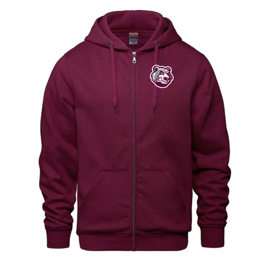 Cotton Fleece Full Zip Hoodie - Youth