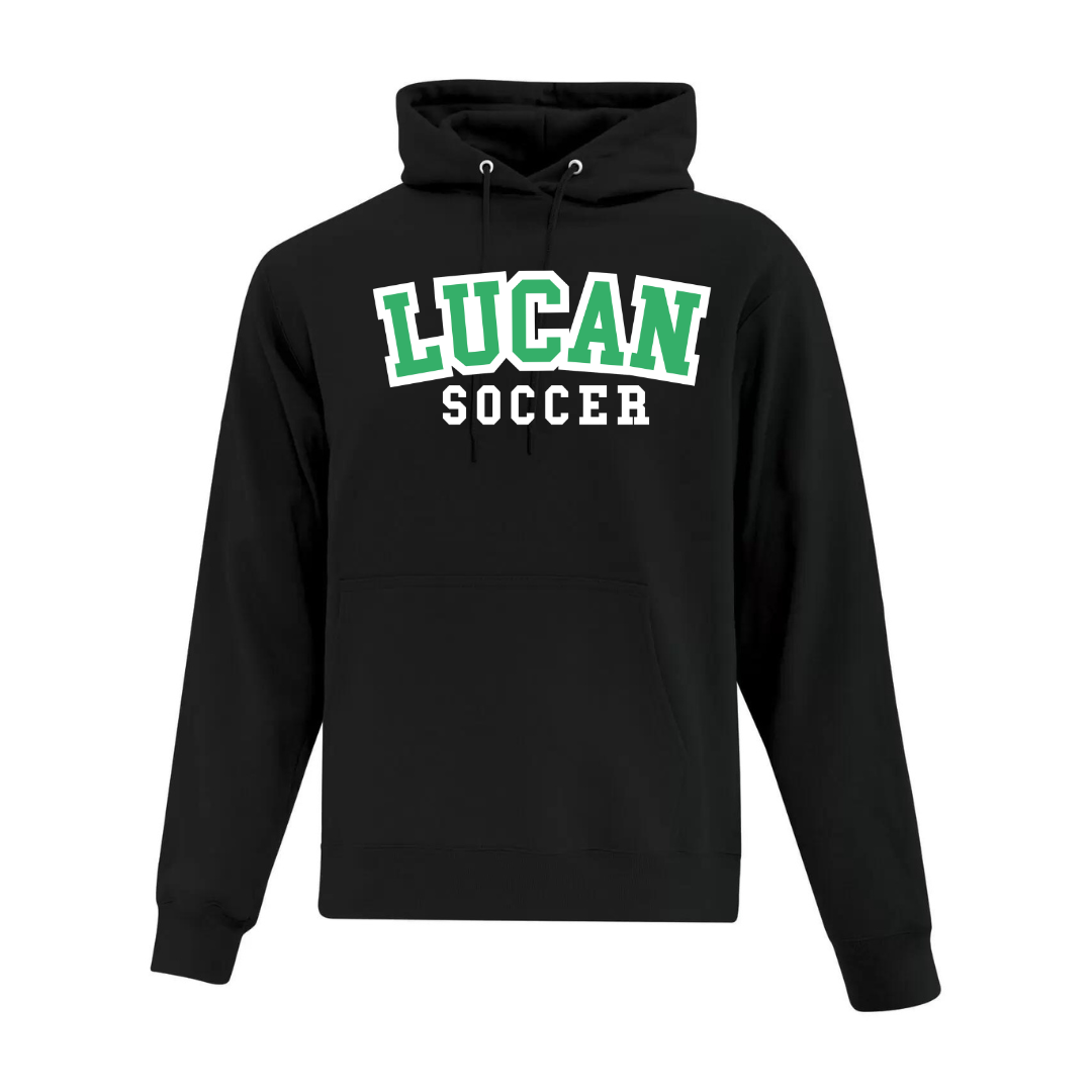 Cotton Hoodie - Screenprint Text - Youth