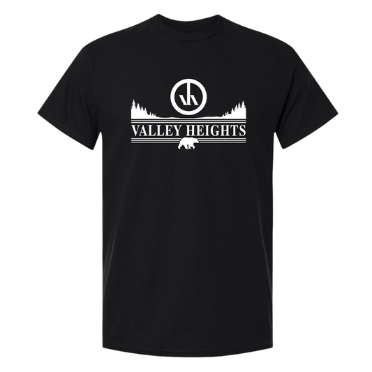 Valley Heights Cotton T-Shirt - Black