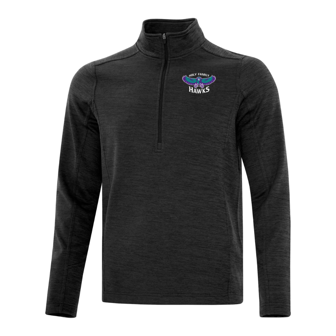 Dynamic Heather Fleece 1/2 Zip - Athletics Logo