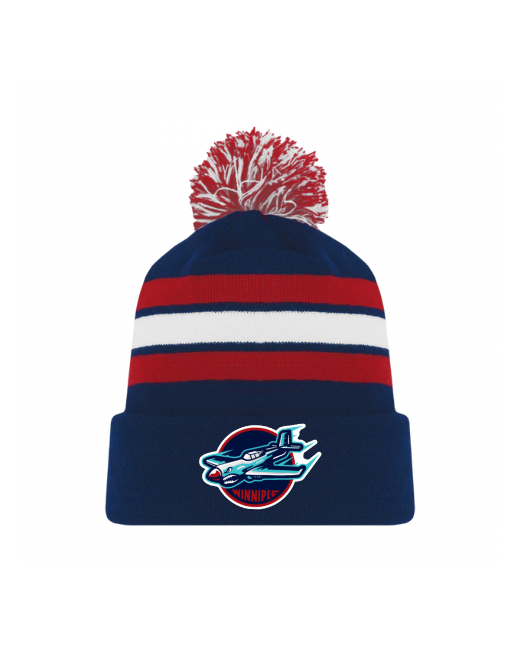 Knit Pom Toque - Striped