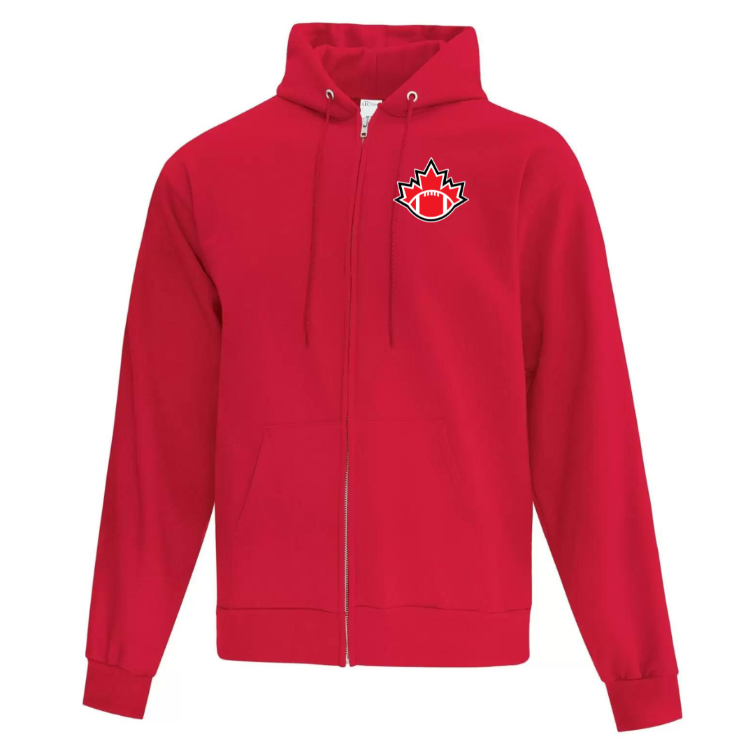 Cotton Fleece Full Zip Hoodie - Youth