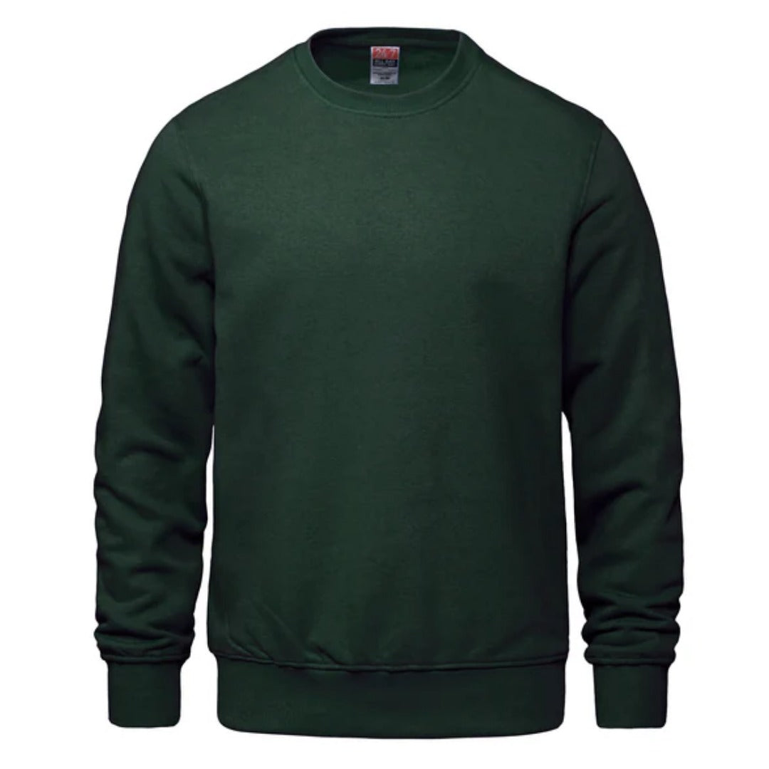 Cotton Fleece Crewneck — Forest Green