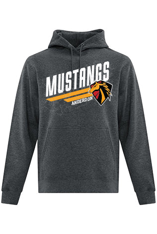 Cotton Fleece Hoodie - Mustangs - Youth