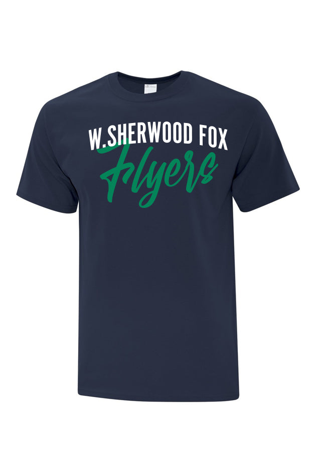 Cotton Short Sleeve Shirt - Youth - Text logo