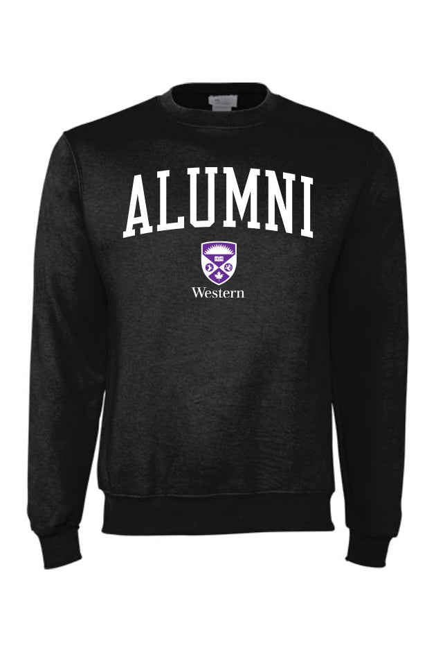 Alumni Text Logo Fleece Crewneck - Full Front