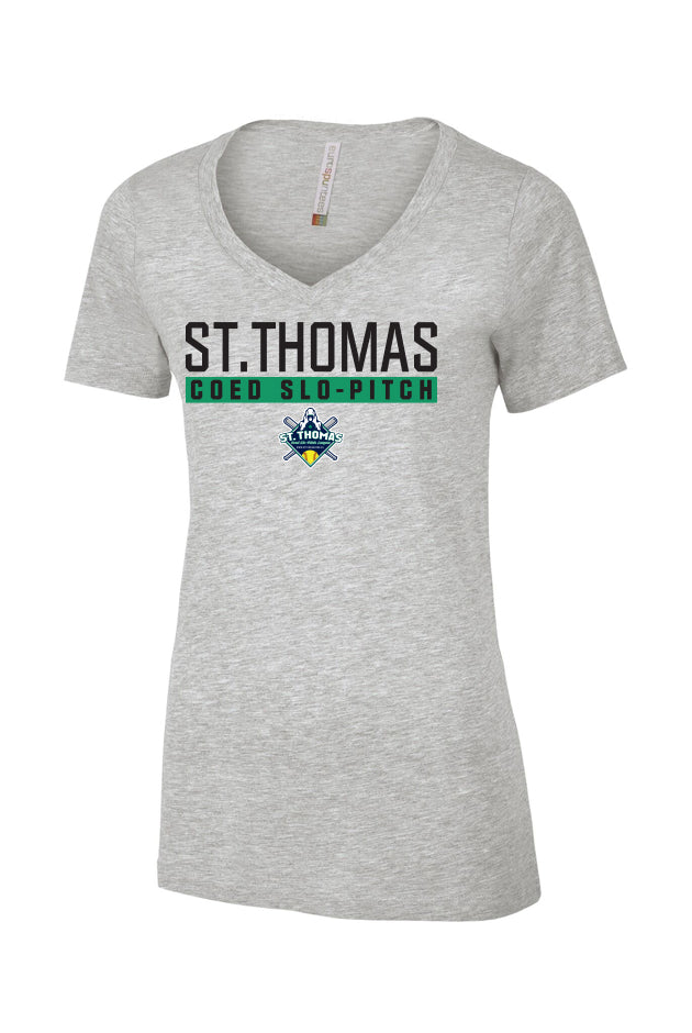 Ringspun V-Neck Ladie's Tee