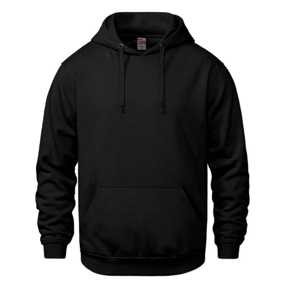 Cotton Fleece Hoodie — Black