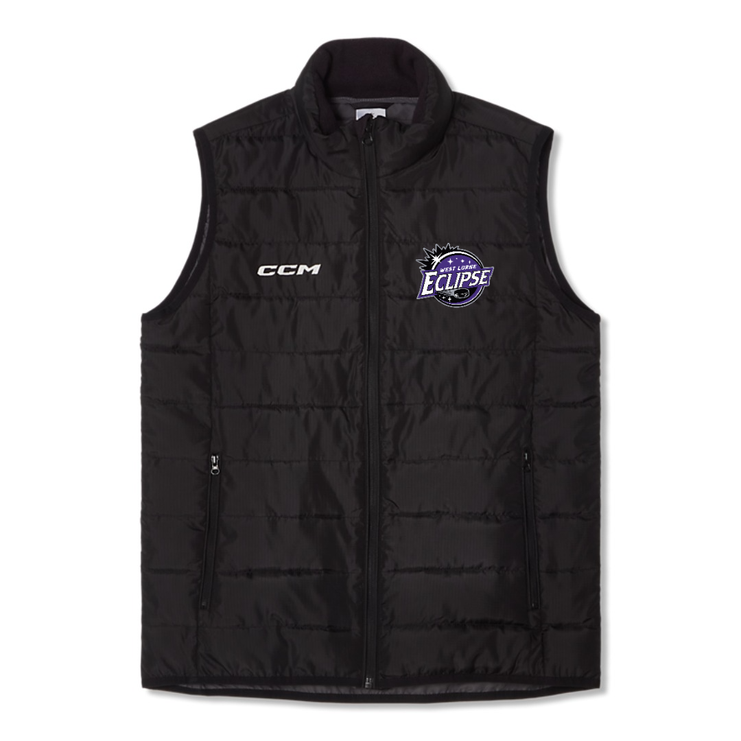 Quilted Vest - Womens — Black