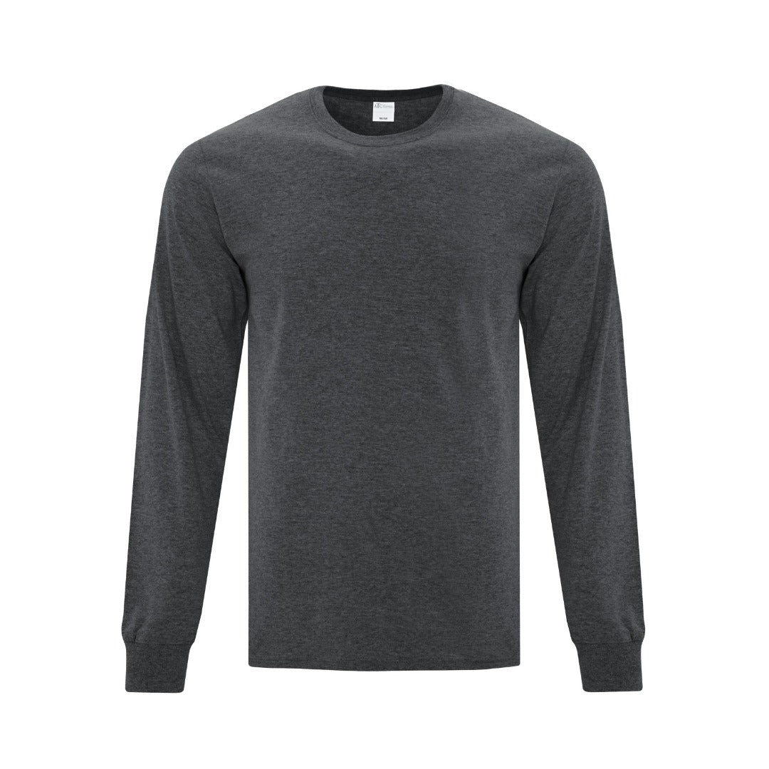 Cotton Longsleeve — Dark Heather Grey