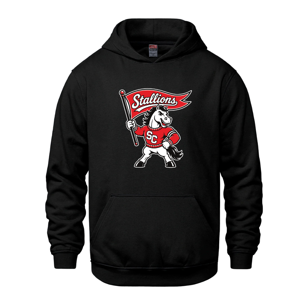 Cotton Fleece Hoodie - Mascot Logo - Youth