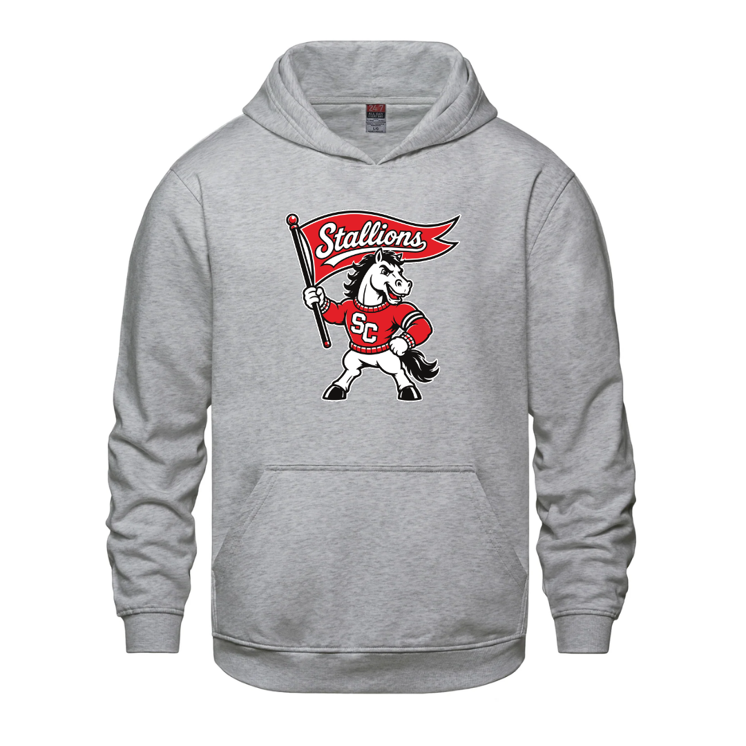 Cotton Fleece Hoodie - Mascot Logo - Youth