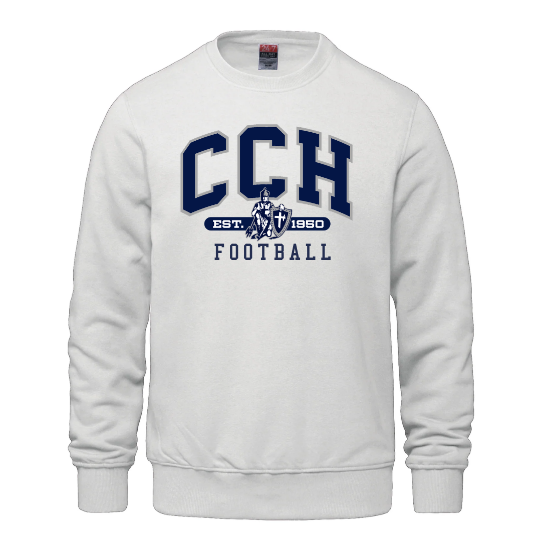 Cotton Crewneck - Sewn/Embroidered Logo