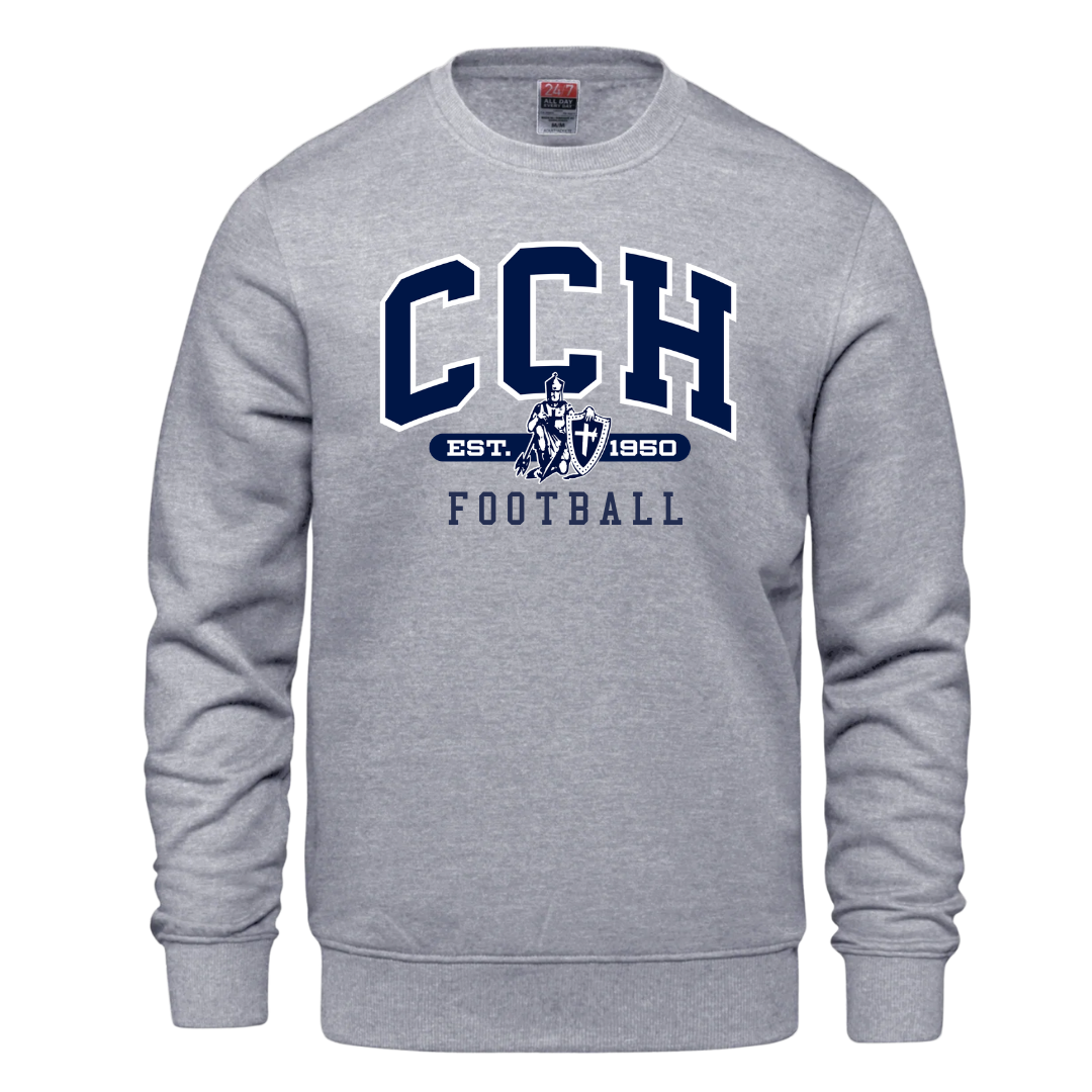 Cotton Crewneck - Sewn/Embroidered Logo