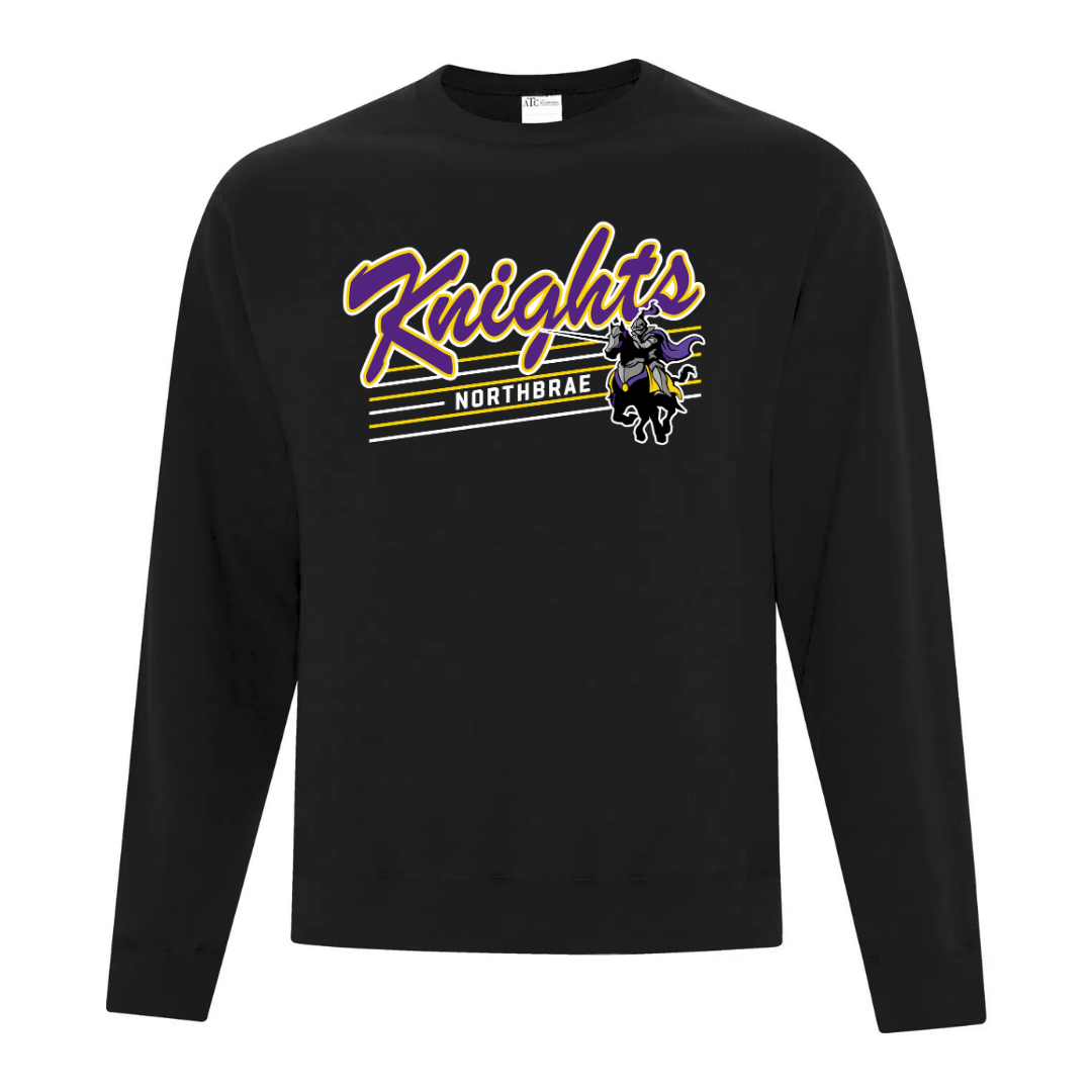Cotton Crewneck Sweater - Script Logo - Youth