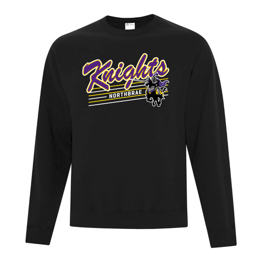 Cotton Crewneck Sweater - Script Logo - Youth