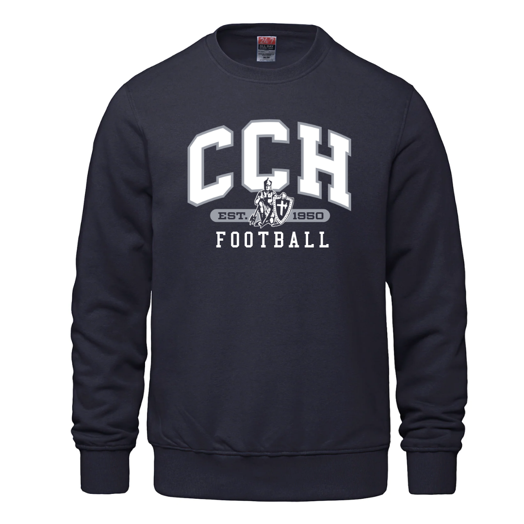 Cotton Crewneck - Sewn/Embroidered Logo