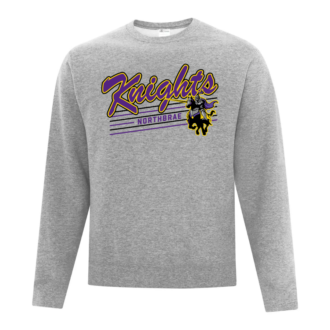 Cotton Crewneck Sweater - Script Logo - Youth