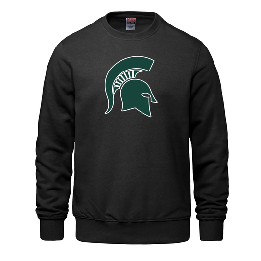 Cotton Fleece Crewneck - Spartan Head