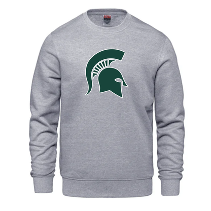 Cotton Fleece Crewneck - Spartan Head