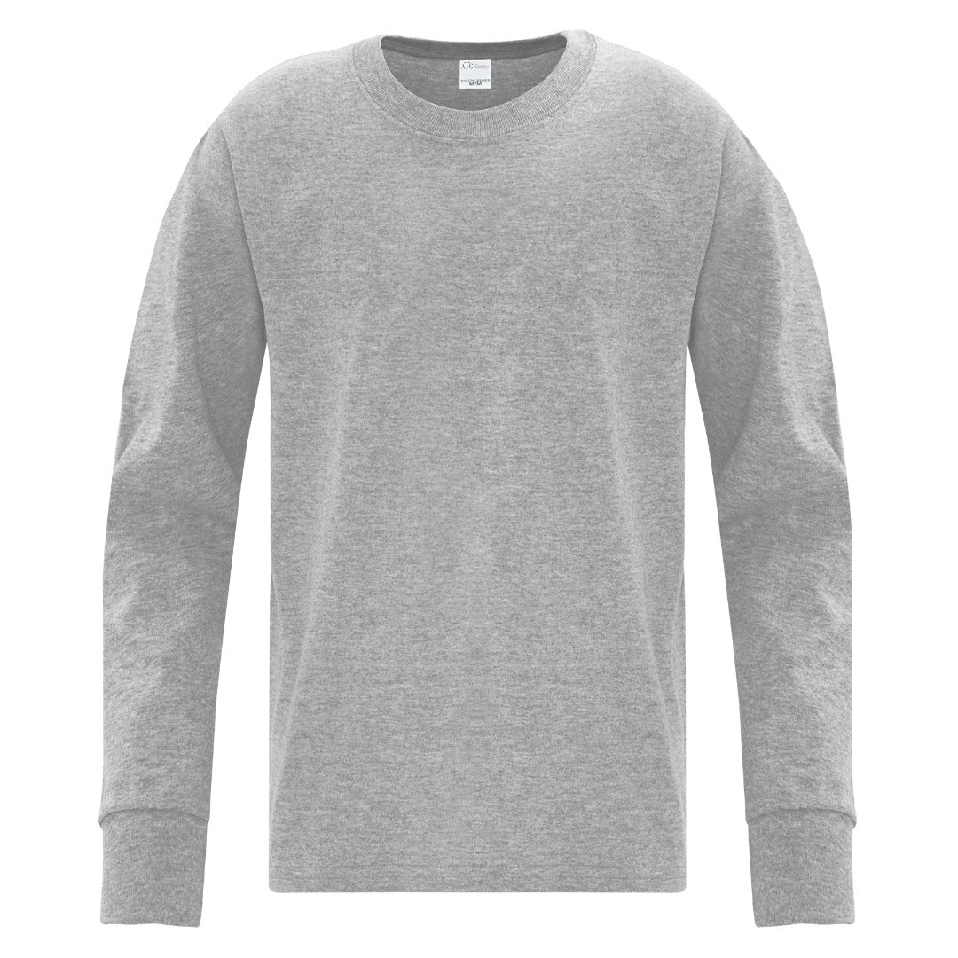 Cotton Longsleeve - Youth — Athletic Heather Grey