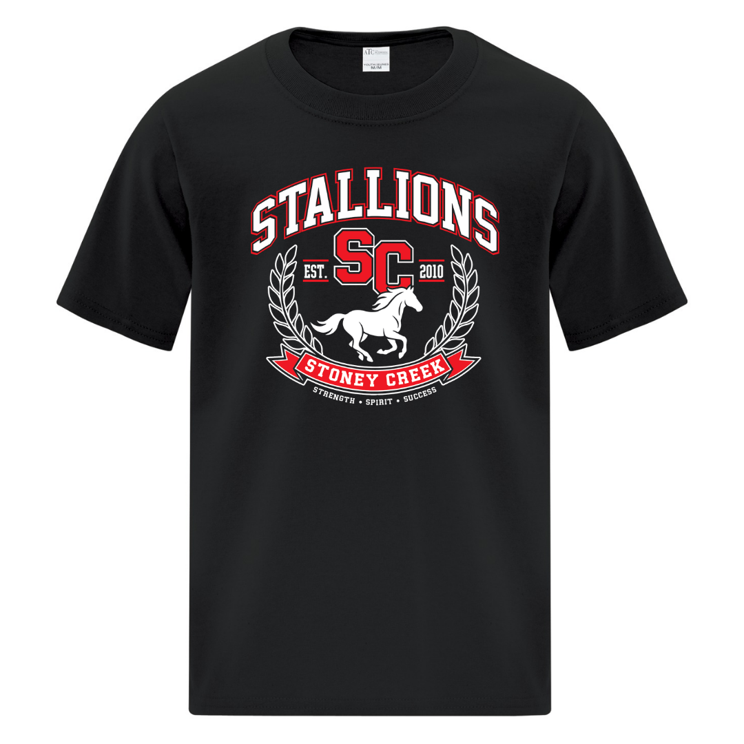 Cotton T-Shirt - Banner Logo - Youth