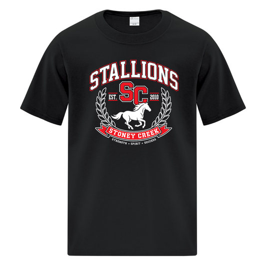 Cotton T-Shirt - Banner Logo - Youth