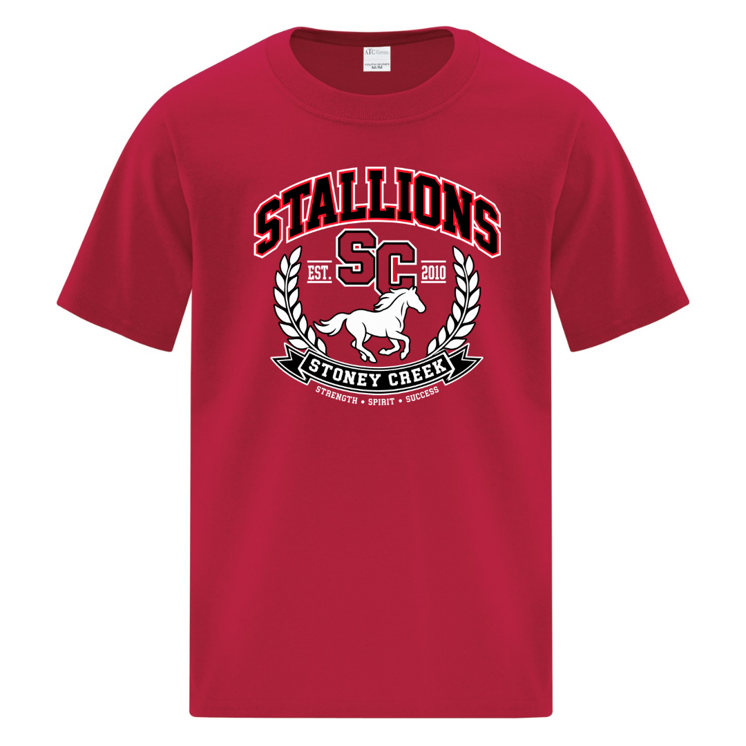 Cotton T-Shirt - Banner Logo - Youth