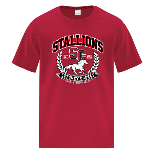 Cotton T-Shirt - Banner Logo - Youth