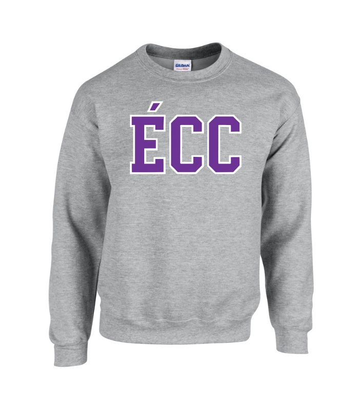 Cotton Fleece Crewneck - Sewn Text- Youth