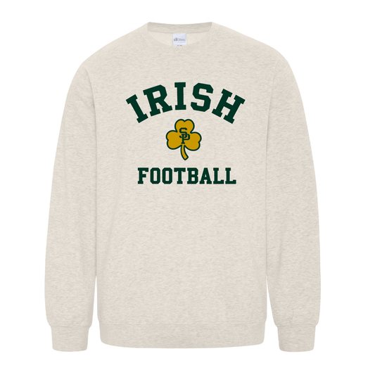 Cotton Fleece Crewneck - Sewn/Embroidered Logo