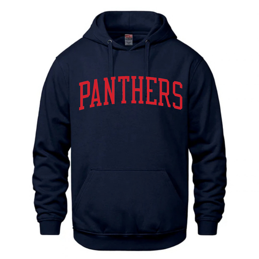Cotton Fleece Hoodie - Sewn Twill Text