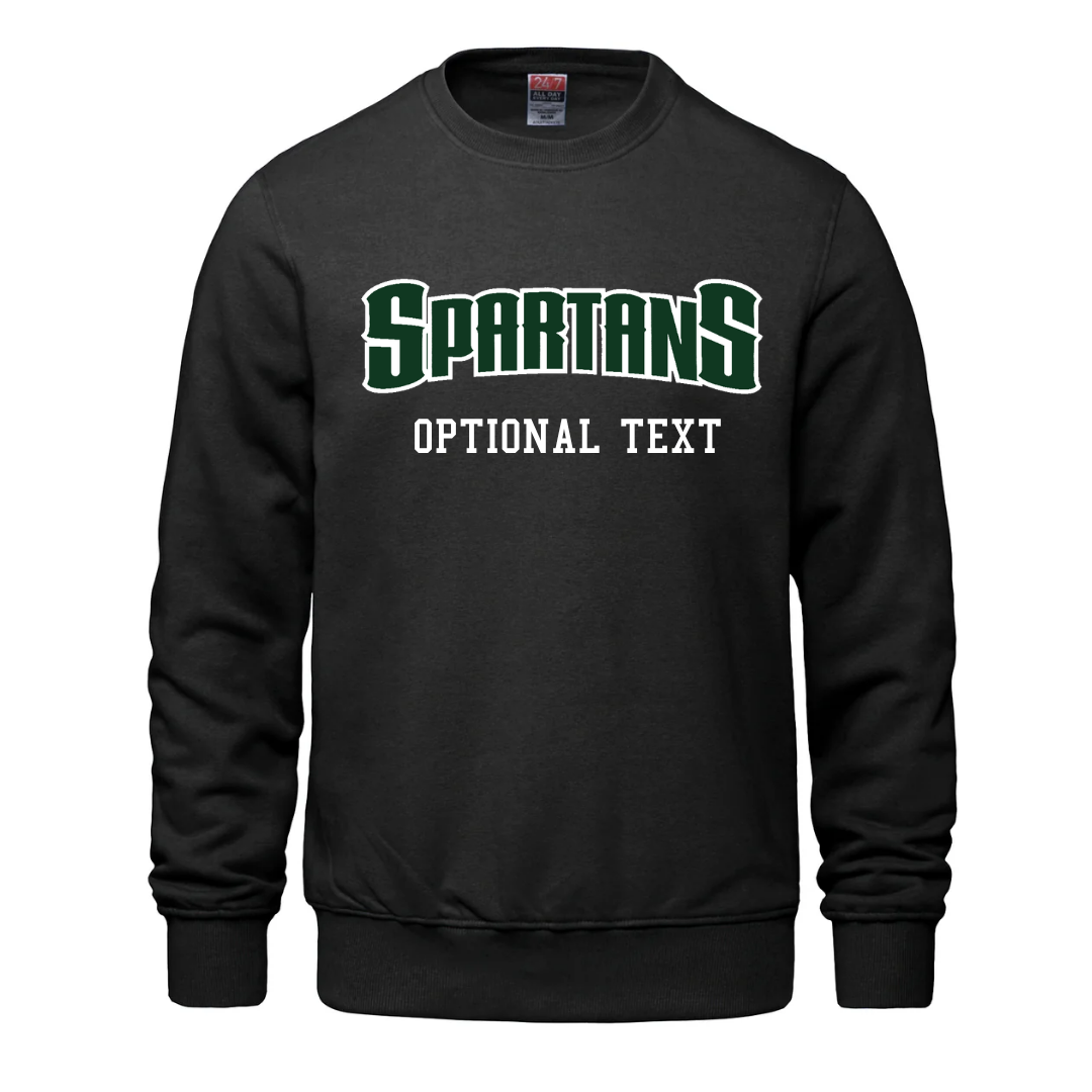 Cotton Fleece Crewneck - Text Design