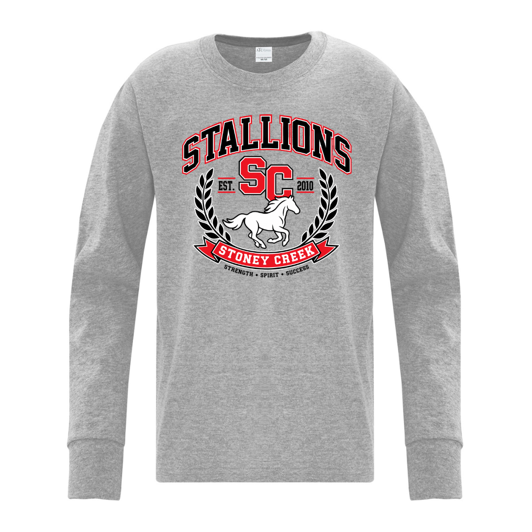 Cotton Longsleeve - Banner Logo - Youth