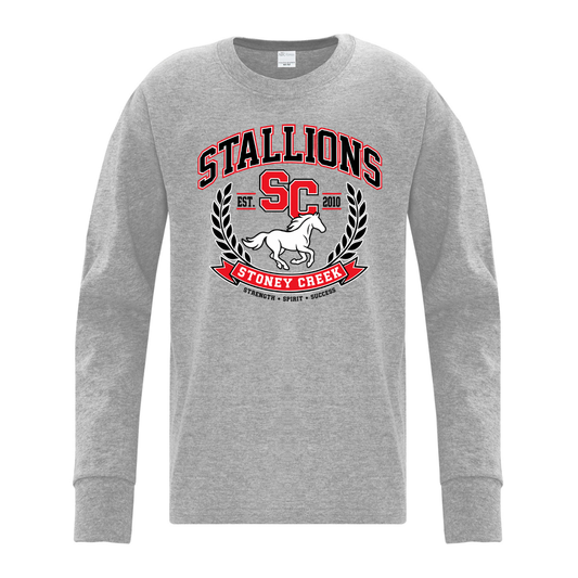 Cotton Longsleeve - Banner Logo - Youth