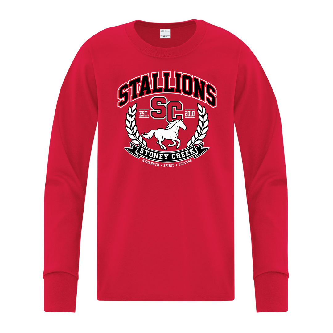 Cotton Longsleeve - Banner Logo - Youth