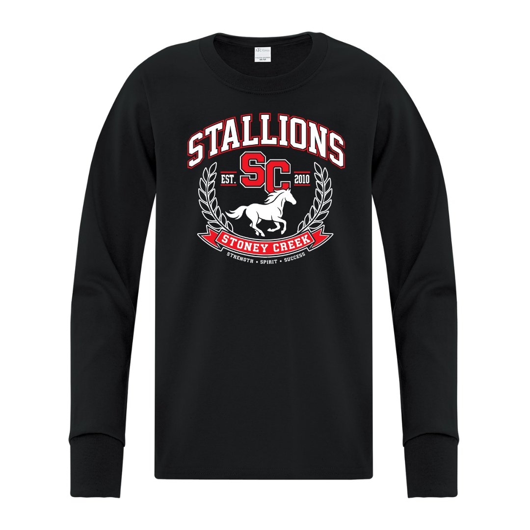 Cotton Longsleeve - Banner Logo - Youth