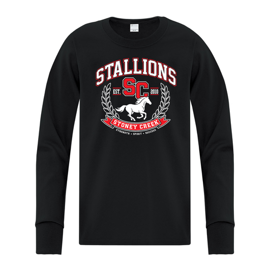 Cotton Longsleeve - Banner Logo - Youth